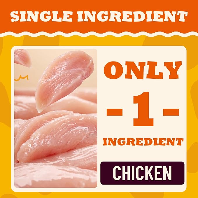14.5 oz Freeze Dried Chicken Breast for Dogs & Cats - Human Grade High-Protein Freeze Dried Dog Treats - Training Treats & Food Toppers, Large Tub for All Life Stages & Multi-Pet Homes