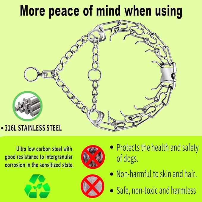 Collar for Dogs – Quick Release Buckle & Swivel Ring for Easy Use – for Small Medium Large Dog (S)