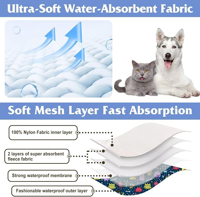 Dog Diapers Male, Belly Bands for Male Dogs, High Absorbing Extra Small Male Dog Wraps for Doggie & Puppy in Incontinence or Excitable Urination and Training(XL)