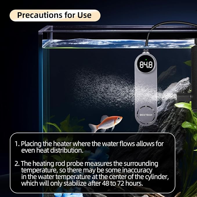 UPETTOOLS Aquarium Heater 50W/100W/200W/300W – Submersible Fish Tank Heater with Digital LED Display & External Controller, Dry-Run and Overheat Protection, for Freshwater, Saltwater, Reef Tanks
