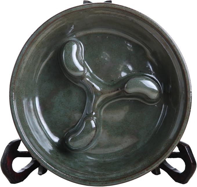 Willow Ceramics Dog Bowl – Handmade Ceramic Slow Feeder, 30.4oz Anti‑Gulp Bowl for Medium to Large Dogs, Dishwasher Safe, Made in USA (Starry Night, 8inch)