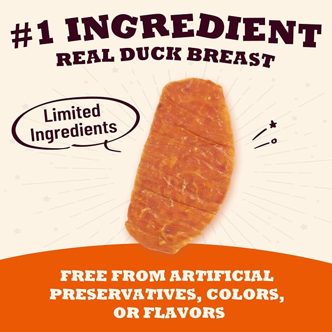 17.64oz Duck Treats for Dogs - High Protein Low Fat Duck Jerky Dog Treats for Joint & Skin Health - Great for Picky Eaters, Healthy Dog Training Treats for Small, Medium & Large Breeds