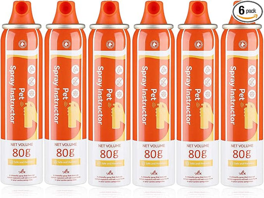 Corrector Dog Trainer Spray 80ml 6 Pack Dog Corrector Spray Dog Trainer for Dog to Stops Barking, Jumping Up, Food Stealing, Dog Fights, Avoidance, Unwanted Dog Behaviour(Orange)