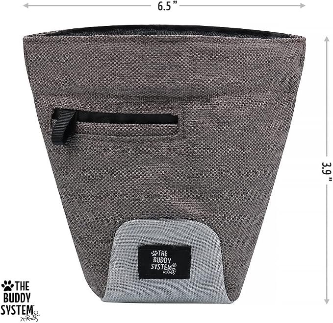The Buddy System Buddy Bag - Waist Belt Bag with Magnetic Closure for Pet Training, Running and Walking - Container Pouch for Dog Walking