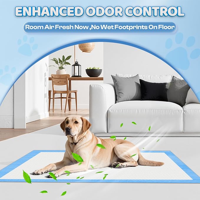 Boscute Super Absorbent & Leak-Proof Jumbo Size 36"x36" Pet Training Dog Pee Pads, Thicken Quick Dry Disposable Puppy Pee Pads, Potty Training Pads for Dogs Cats, Rabbits