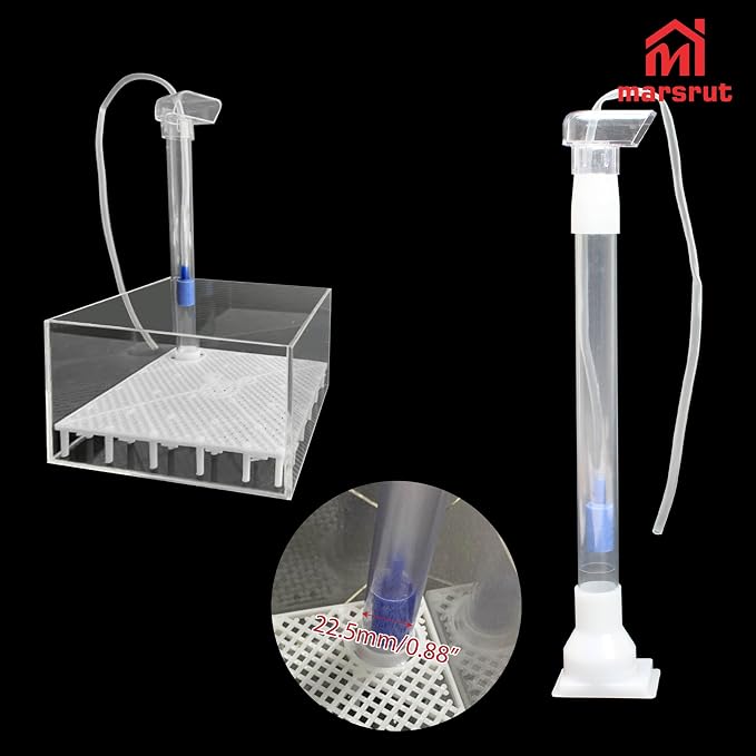 Marsrut 5pcs Under Gravel Filter Aquarium Uplift Tube, Undergravel Bottom Filters for Fish Tanks Water Cleaner Small Board Air Clean System Freshwater Saltwater, Clear Tubing Accessory Kit