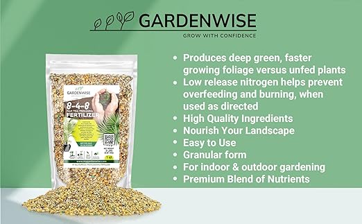 Gardenwise 8-4-8 Professional Palm Tree Fertilizer Plant Food; for Indoor Potted Plants and Outdoor Landscape Palm Trees; Quick-Release Nitrogen Fertilizer and Continuous Feeding (1 Quart)