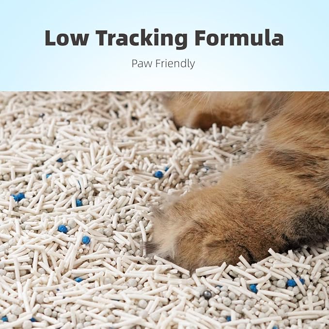 Zutto Nyan 4 in 1 Tofu Cat Litter - Fast Clumping, Flushable, Low Tracking, 99.9% Dust Free. Nature Plant-Based Pellets and Bentonite Sustainable,Ultra Odor Control (5.3lb x 2 Bag)