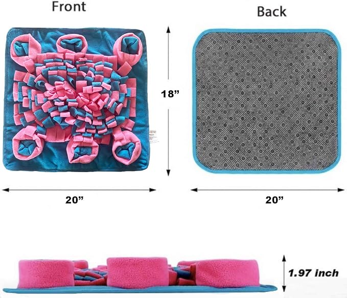 Interactive Dog Snuffle Mat for Mental Stimulation and Enrichment for Dogs Pigs Rabbits Cats and Other Small Animals Encourages Natural Foraging Skills and Stress Relief