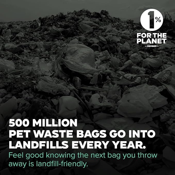 Doggy Do Good - 180 Count, Heavy Duty Poop Bags for Dogs with Handles - Standard Size - Dog Waste Bags Made with 50% Recycled Plastic + 15% Biobased Material - Landfill-Friendly, Unscented, Leak-Proof
