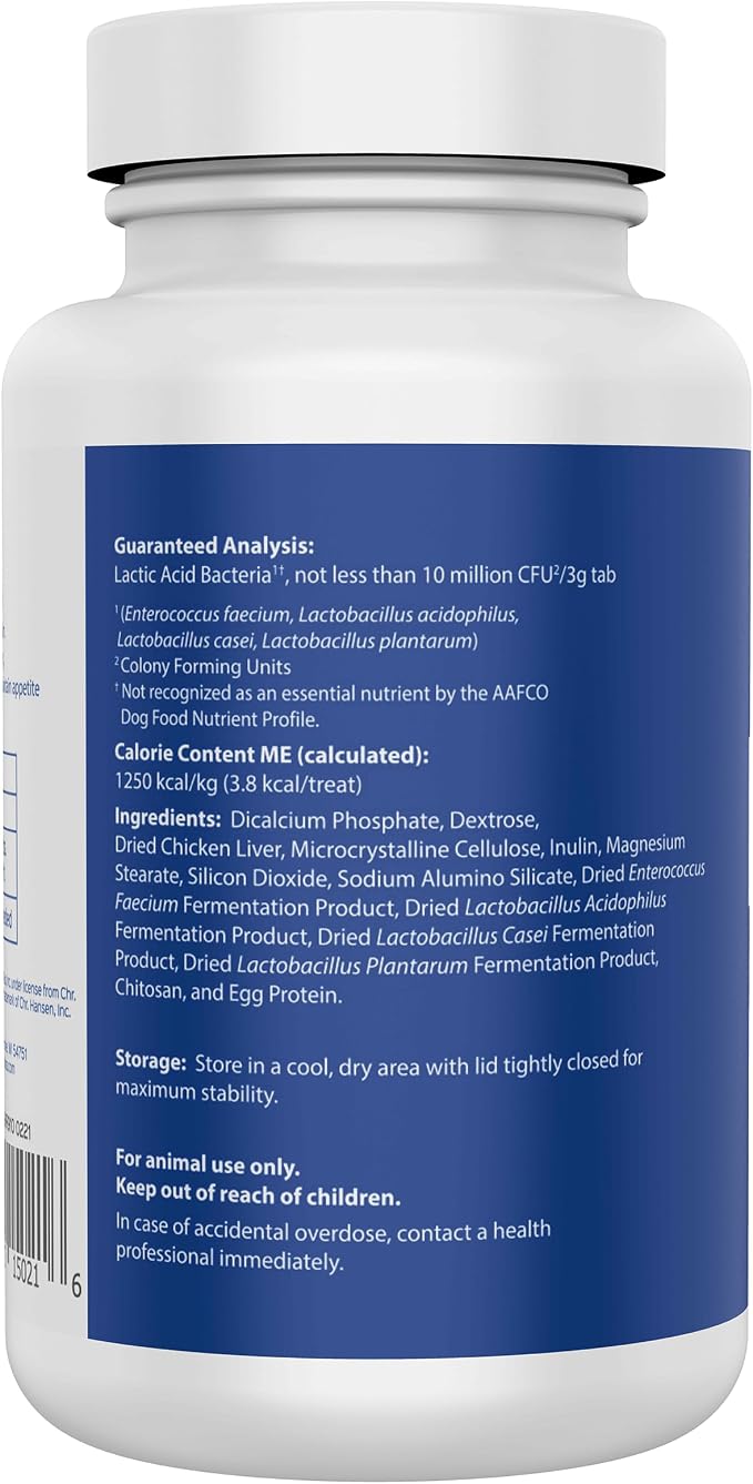 Probios Chewable Tablets for Dogs, Daily Probiotic Supplement for Gut Health, Digestion & Immune Support, Improves Microbiome Balance During Stress, Travel, Chicken Liver, 45 Count (Pack of 2)