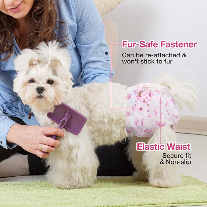 Dono Disposable Dog Diapers Female, Super Absorbent Doggie Diaper, Rapid-Dry Gel Technology Puppy Diapers, Leak-Proof Fit for Cat Doggy in Heat, Excitable Urination, Incontinence, Training, X-Small
