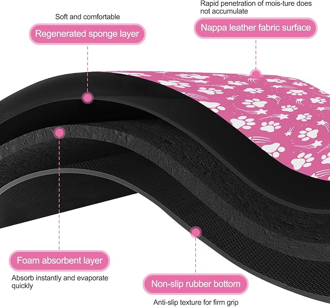 Dog Food Mat 16x24 Inch Pet Feeding Absorbent Mats for Floor Dog Cat Water Bowl Placemat Non-Slip Washable Pet Food and Water Mat