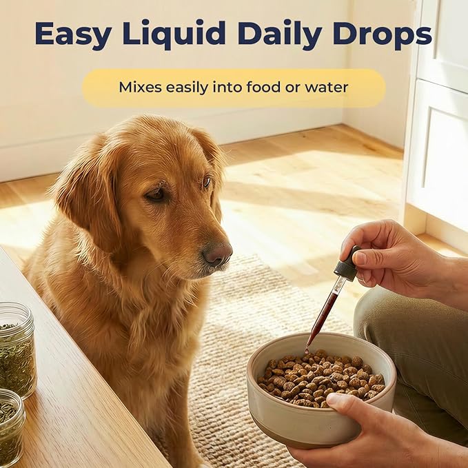 Advanced Vision Formula for Dogs, Supports Clear Vision, Daily Eye Comfort Wellness, Liquid Dog Eye Health Supplement with Lutein, Zeaxanthin, Bilberry, Vitamins A C E & Zinc, 2 fl oz