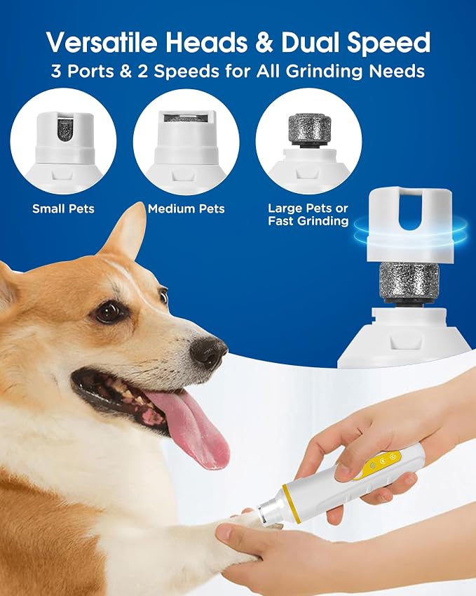 FURBONA Upgraded Dog Paw Trimmer and Dog Nail Grinder Bundle
