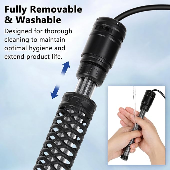 AQQA 1000W Aquarium Heater, Fish Tank Heater with Digital Thermostat, Over-Temperature and Dry-Run Protection, for Over 150 Gallon Freshwater, Saltwater, Turtle Betta Fish Tank Aquarium