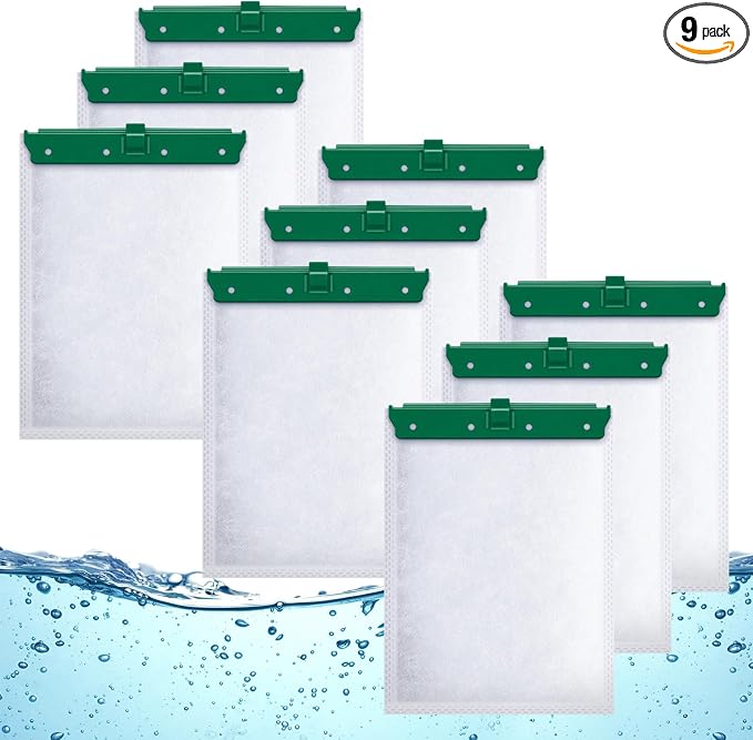 Aquarium Filter Cartridge for Whisper Bio Bag Power Filters, 9 Pack Assembled Medium Filter Cartridges for Repto Filter