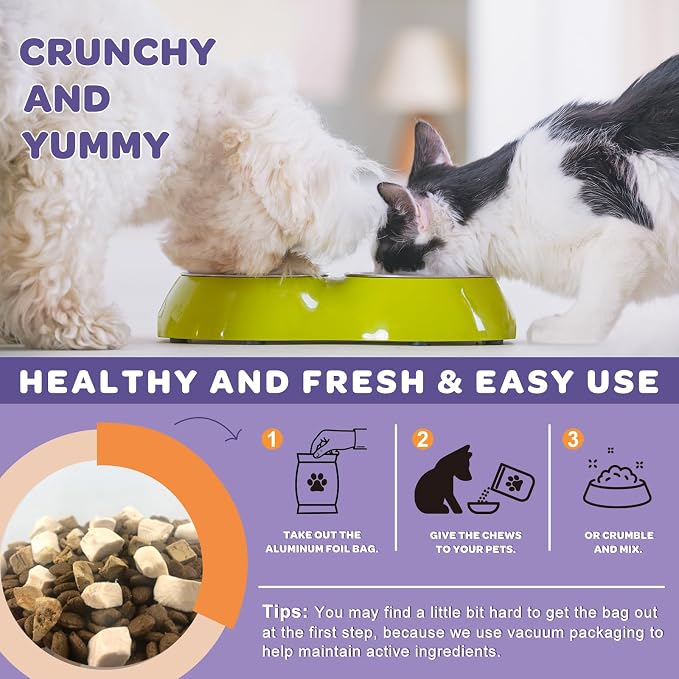 Probiotics for Dogs Freeze Dried 180 Counts and Probiotics Powder for Dogs