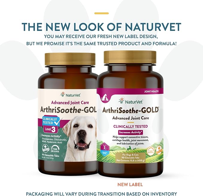 NaturVet Time Release ArthriSoothe Gold Tablets, 90 Pills