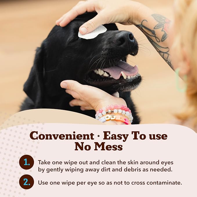 Natural Dog Company Eye & Grooming Wipes Bundle for Dogs – Tear Stain Remover & Full-Body Deodorizing Wipes with Green Tea, Goldenseal & Aloe – Hypoallergenic, Vegan – 100 ct + 50 ct