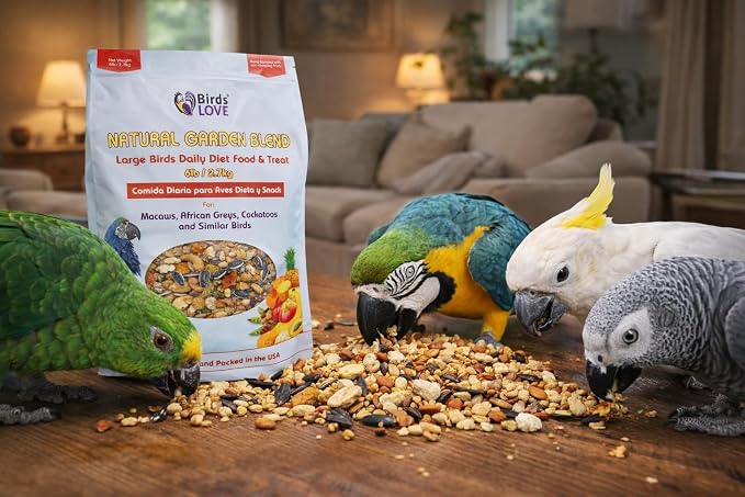 Birds LOVE All Natural Garden Blend Bird Food for Parrots 6lb