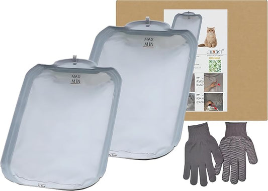 Smart Cat Litter Box Accessories Waterproof Pad Soft Fabric Liner/Pad Soft Mat Removable Liner for 95L Automatic Cat Litter Box (Two Pad Set)