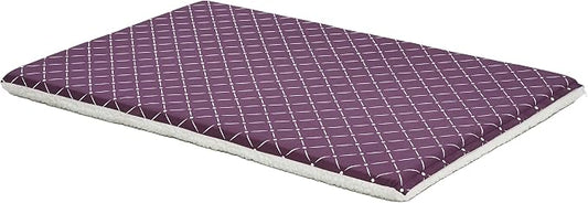 MidWest Homes for Pets Quiet Time Couture Paxton Pet Bed in Plum Fleece with Pillow Cover, Plum, 48"