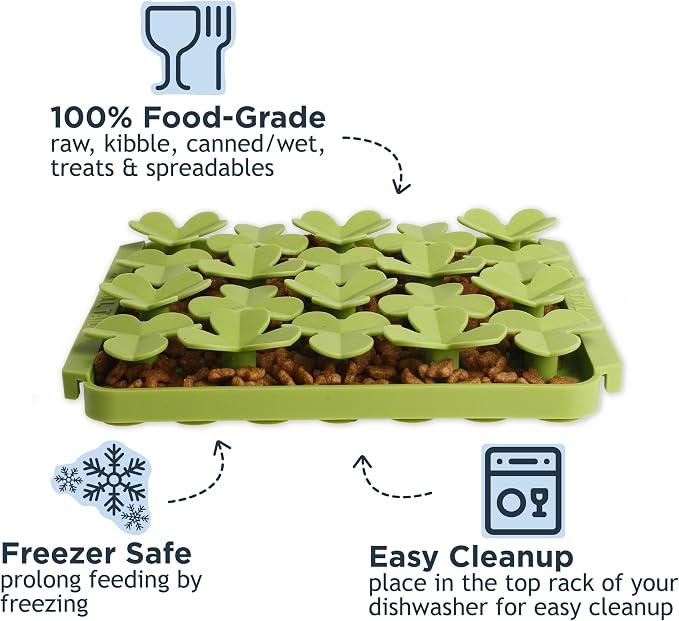 Tall Tails Clover Foraging Mat for Dogs and Cats – Slow Pet Feeder Puzzle Mat for Easy & Engaging Feeding