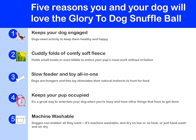 Glory To Dog Puppy and Small Breed Snuffle Interactive Foraging Dog Puzzle Ball Toy Lemon Lime Yellow and Green