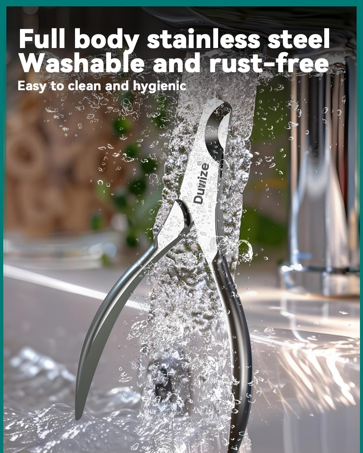 Dog Nail Clippers - All Steel Material, 1.22-Inch Large Opening, Built-in Spring, No Fur Pinch, for Medium to Large Dogs and Cats, Professional Pet Nail Trimmers, With Free Nail File (Polished)