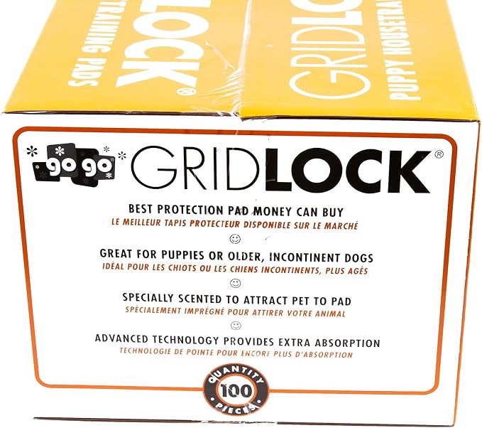 GridLock Housebreaking 24" x 24" Pet Training Wee Wee Pads (100 Pack)