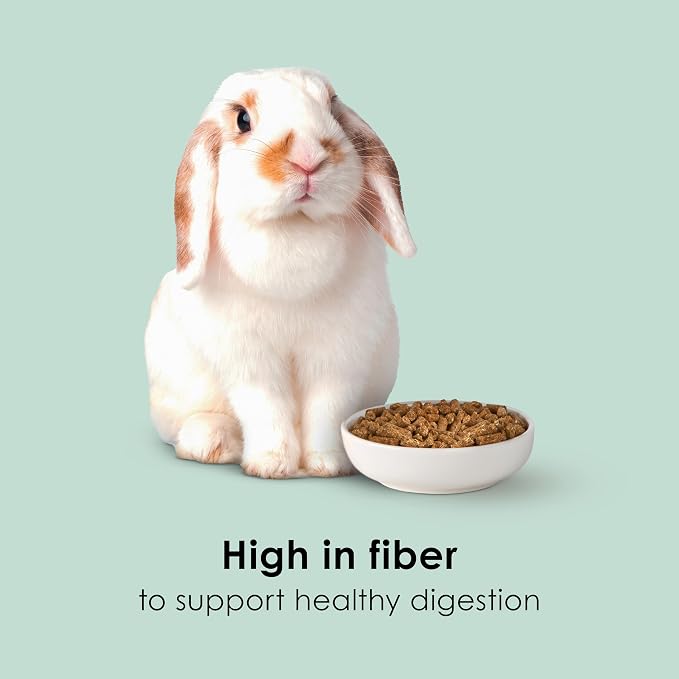 Kaytee Timothy Complete Rabbit Food, Made with Timothy Hay, High in Fiber, Supports Dental Health and Digestion, 4.5 pounds