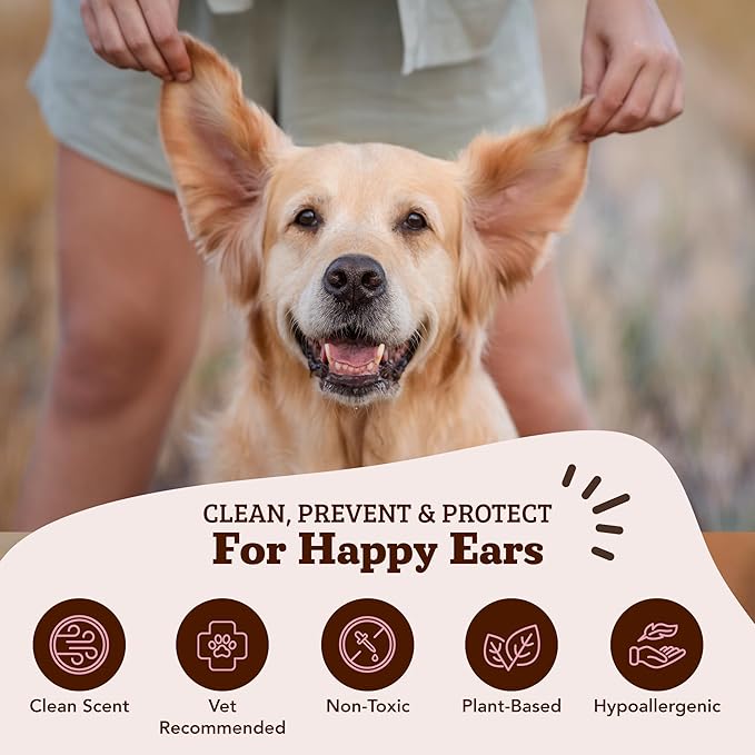 Natural Dog Company Eye & Ear Wipes Bundle for Dogs – Tear Stain Remover & Ear Cleaner Wipes with Green Tea, Goldenseal, Calendula & Aloe – Vegan, Non-Irritating Formula – 100 ct + 50 ct
