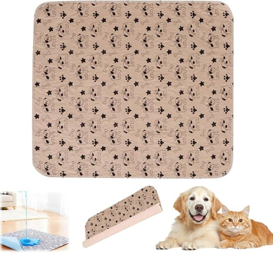Puppy Pads with Pheromones,Washable Puppy Pee Pads for Dogs,Reusable Puppy Pads Washable for Dogs & Cats, Washable,Durable Leak-Proof & Anti-Slip Pet Training Pads for Home & Trave(Brown Puppy, S)