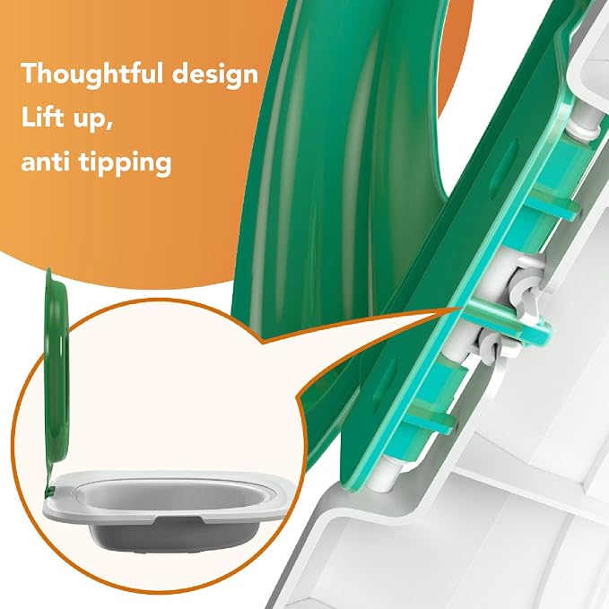 Upgraded Cat Toilet Trainer Kit, Universal Reusable Cat Potty Toilet Training Kit, Removable Cat Toilet Training Kit, Toilet Litter Box Trainer for Home Pet Care (Green)
