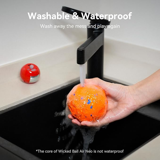 Cheerble Smart Interactive Dog Toy, Wicked Ball AIR Neo, Heartbeat Puppy Toy Automatic Moving, Bouncing, and Rotating, ETPU Material, IPX7 Waterproof Rating, Active Rolling Ball for Medium & Large Dog