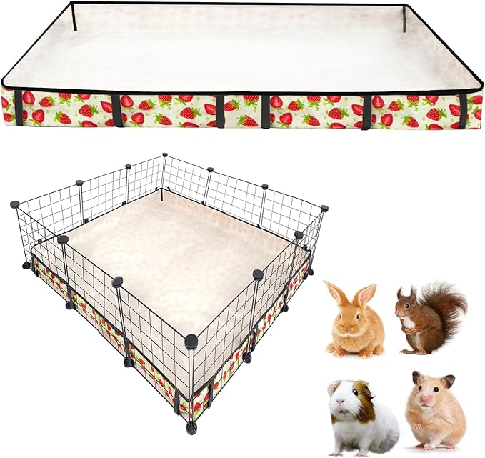 Guinea Pig Cage Liner，Washable Waterproof Oxford Cloth Cage Liners for Small Animals,Hamster Chinchilla Hedgehog Rabbit and Other Small Animals Not Include Cage(36x36 inches)