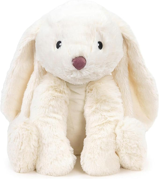 Calming Plush Dog Toy with Squeaker, Ultra-Soft Floppy Cuddle Companion, Lavender Scented, Bunny, Large, 11.8”