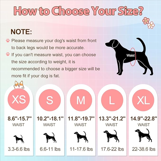 Ambreview Disposable Dog Diapers Female, Just Pull It Up, Doggie Diapers for Female Dogs, Strong Absorbency | Leak Proof, for Dogs in Heat | Elderly | Disabled, XS 10 PCS