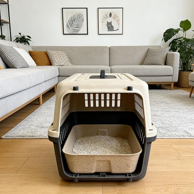 6 Pack Large Disposable Litter Boxes for Cats,Travel Litter Box for Cats,Portable Litters Box for Temporary Housing,Odor Control Litters Boxes for Cat,Hamster,Guinea Pig,Rabbit