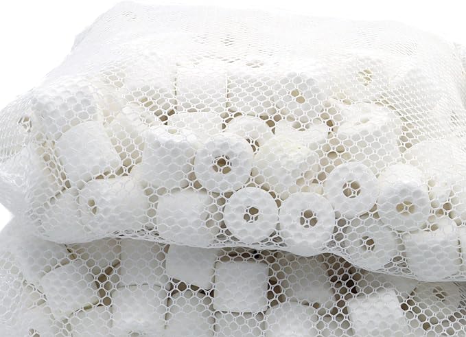 JIHAQUA Aquarium Bio Ceramic Rings 6 lbs Filter Media for Pond Fish Tank Canister Filter