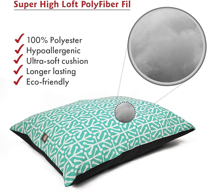 Majestic Pet Washable Rectangle Dog Crate & Kennel Bed - Non Slip, Comfortable - Super Value Pillow Dog Bed - Large Breed (46 x 35 Inch) - Aruba Pacific