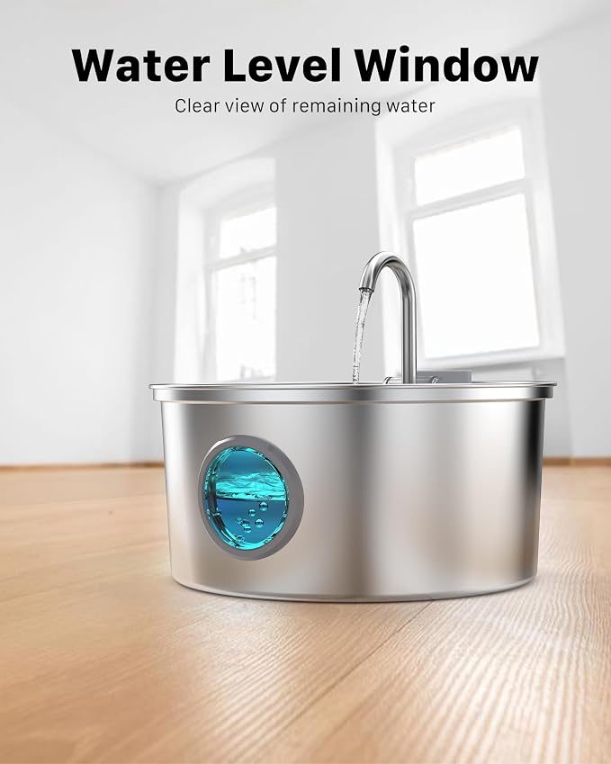 FOFNON Cat Water Fountain with 12 Filters, Including 6 Pieces of Filters + 6 Pieces Sponges