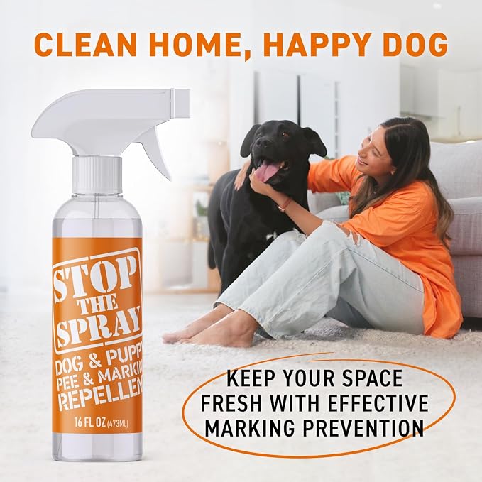 EBPP Stop the Spray - Dog & Puppy Pee Marking Repellent - Pet Training Spray - Puppy Potty Training Spray for Dogs - Dog Pee Stopper - Pee Deterrent for Dogs - No Marking Spray for Dogs Indoor 16oz