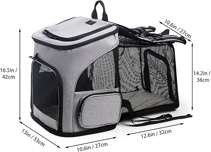 ordinarYone Convertible Pet Carrier For Dogs With Antislip Base And Rings Travel Bed Storage Bag Durability