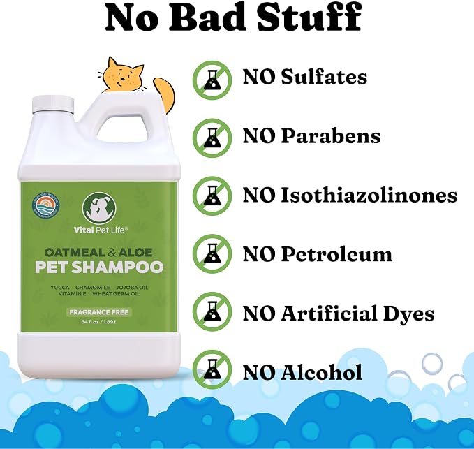 Dog Skin & Coat Support Bundle – Fish Oil for Dogs + Oatmeal Shampoo, Itchy Skin, Shedding, Dry Coat, & Allergy Support, All Natural Ingredients for Pets