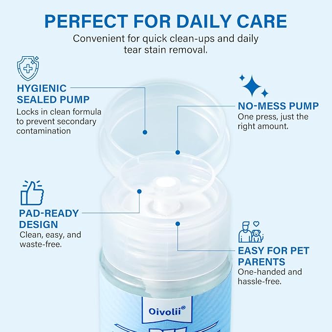 Tear Stain Remover Balm+ Natural Tear Stain Remover Liquid for Dogs and Cats