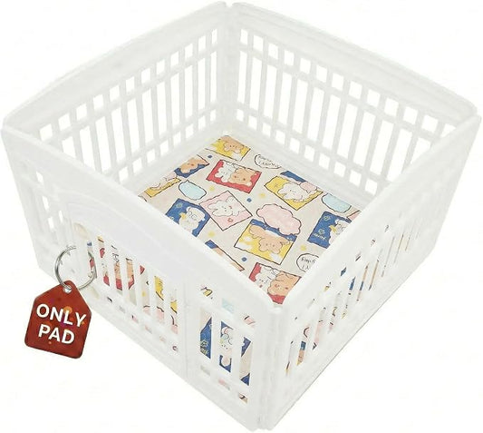 PJYuCien Non-Slip 36"x36" Pet Playpen Mat with 3-Layer Comfort, Reusable and Washable Training Crate Pad, Travel Mat and Sofa Protector for Puppies, Dogs, Cats, Rabbits, and Small Animals, Blue
