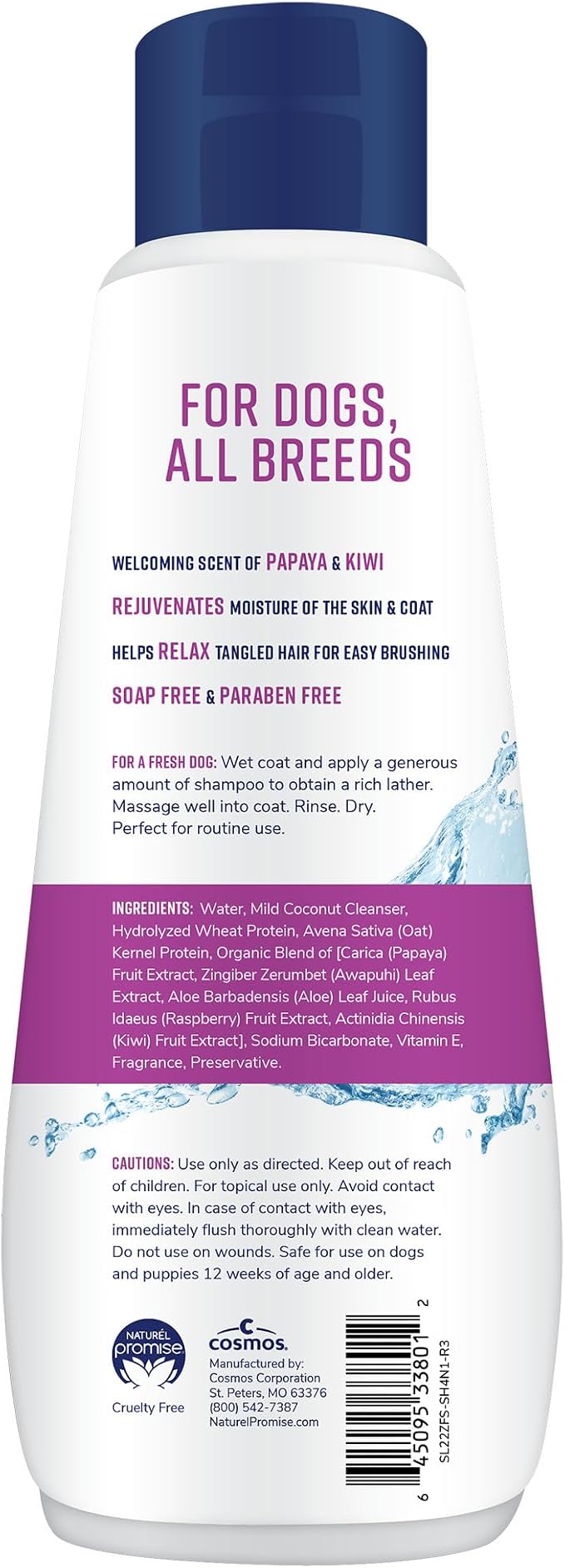Naturel Promise Fresh & Soothing Lavish 4-in-1 Shampoo + Conditioner for Pets, 22oz