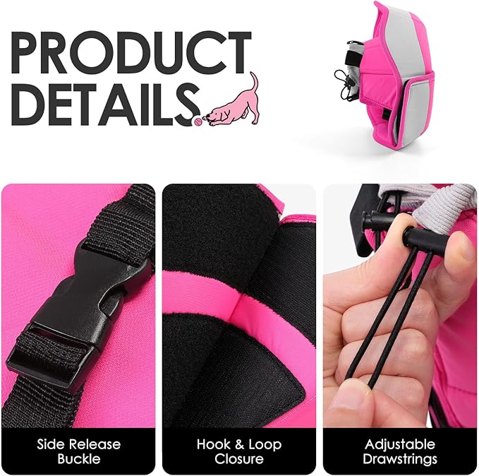 AOFITEE Dog Cones for Medium Dogs, Soft Dog Cone Collar After Surgery, Adjustable Cone for Dogs to Stop Licking with Adjustable Buckle, Pet E-Collar Alternative for Wound Healing(PinkGrey,Medium)